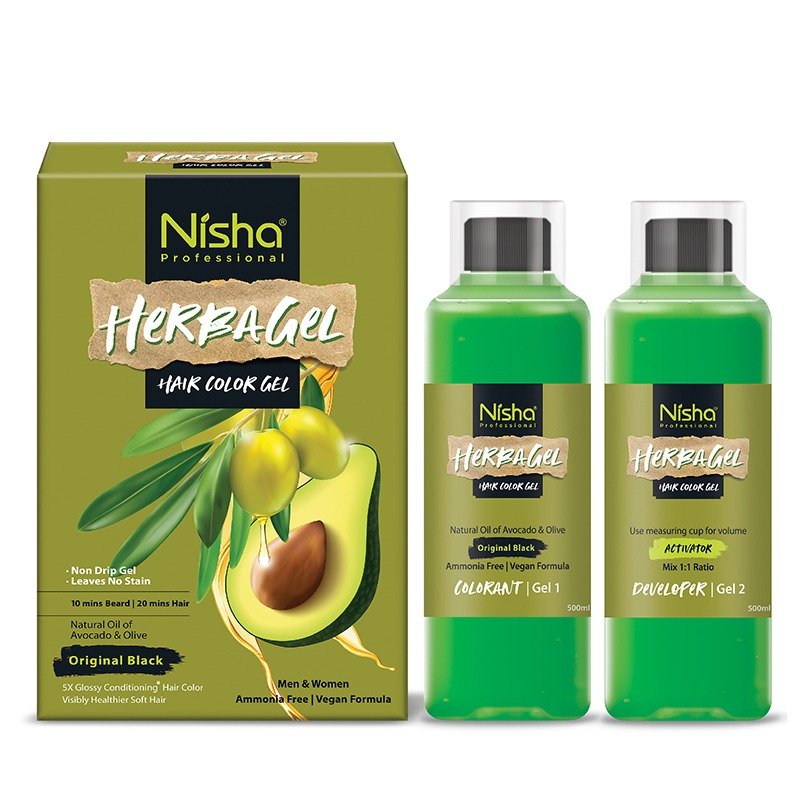 Nisha Herbalgel Hair Color Black